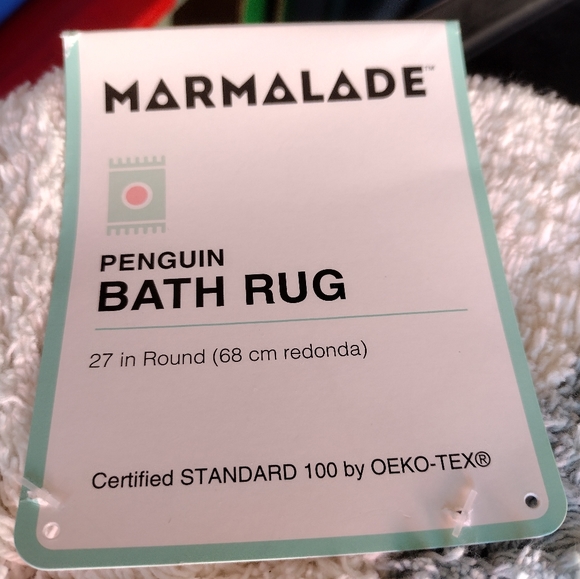 Marmalade Holiday Penguin Bath Rug Blue - Picture 2 of 3